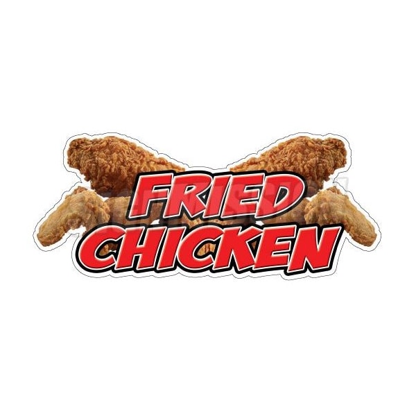Signmission FRIED CHICKEN Concession Decal food sign hot cart trailer ...