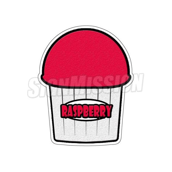 Signmission RASPBERRY FLAVOR Italian Ice Decal shaved ice sign cart ...