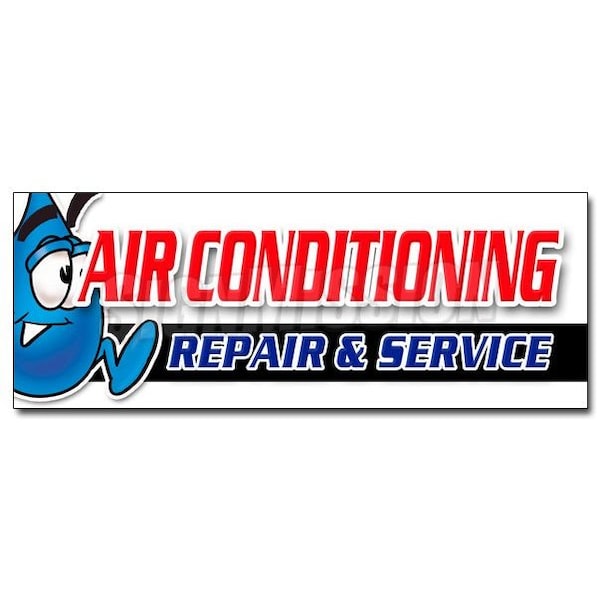 Signmission AC REPAIR & SERVICE DECAL sticker hvac air conditioning ...