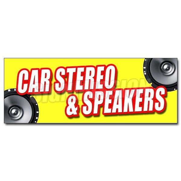 Stereo. Shop Sign Signmission CAR STEREO & SPEAKERS DECAL sticker mp3 installation ...