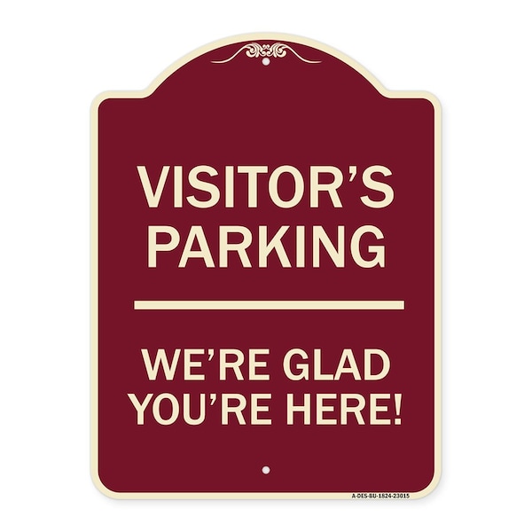Signmission Reserved Parking Visitor Parking Were Glad Youre Here ...