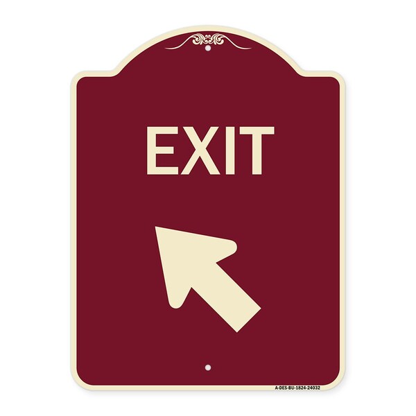 Signmission Exit Exit with Left Arrow Heavy-Gauge Aluminum ...