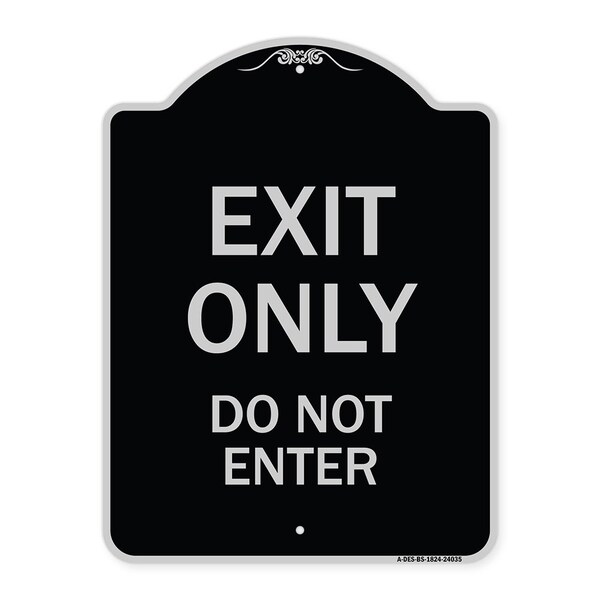 „Exit Only – Do Not Enter“ Schild Aus Aluminium, 45,7x30,5 Cm – Wetterfest & Langlebig Mit Vorgebohrten Löchern