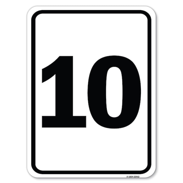 10u Sign Signmission Sign with Number 10 Heavy-Gauge Aluminum Rust Proof Parking ...