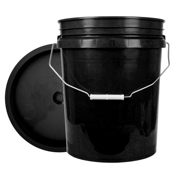World Enterprises Bucket, 12 in H, Black 5BLK,345BLK | Zoro