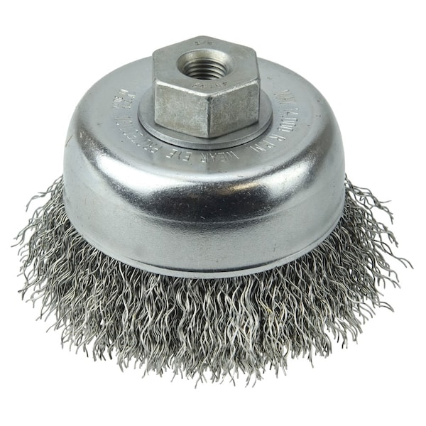 Makita 1 Piece - 3 Inch Knotted Wire Cup Brush For Grinders - Heavy-Duty Conditioning For Metal - 3 x 5/8-Inch | 11 UNC
