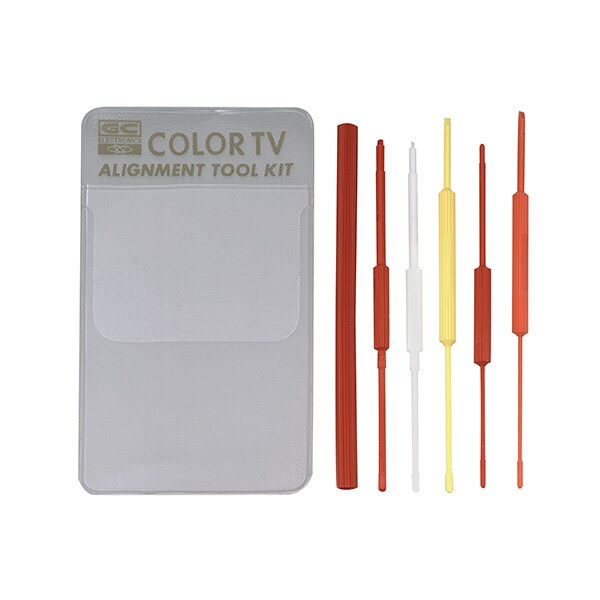 GC Electronics 8454 6-Piece Universal TV CRT Alignment Tool Set Kit - For Adjusting Old Tube TVs & Monitors