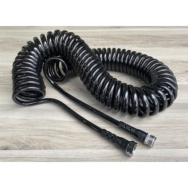 Water Right 25 Ft Coil Hose - Black PCH-025-BK | Zoro