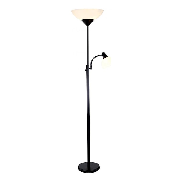 Adesso 7202 01 80 00 Piedmont Combo Floor Lamp In Black Zoro Com Adesso 7202 01 80 00 Piedmont Combo, Adesso Bellows Tree Floor Lamp