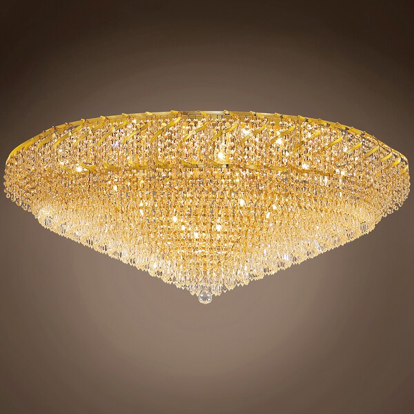Joshua Marshal Regal 36 Light 48 Gold Flush Mount w/Clear European ...