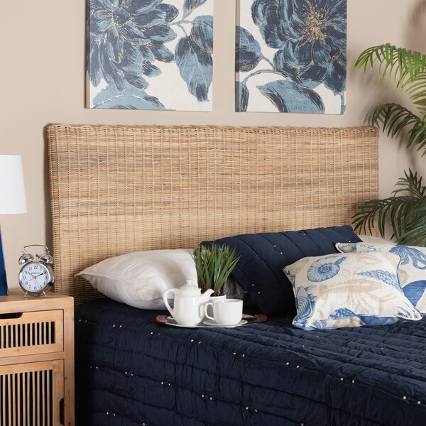 Baxton Studio Cantara Rattan Headboard - Thumbnail 2