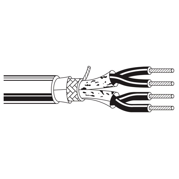 Belden Multi-Conductor Cable, 15 AWG, 4 C, Gray, PVC, Stranded, 600V AC ...