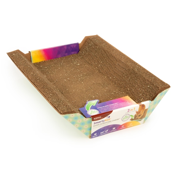 Smartykat 09248 99997 006 34 67 Chaise Lounge Corrugate Cat Scratcher With Infused Catnip Zoro Com