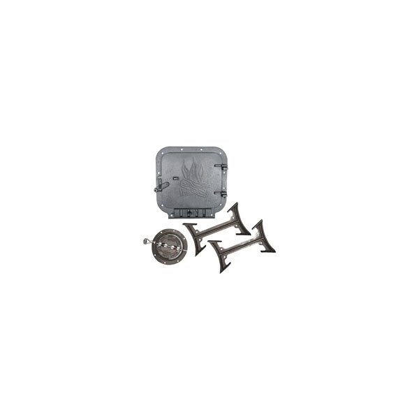 Us Stove Co US STOVE BK100E/BSK1000 Barrel Stove Kit, Iron, 2-Piece, For 30  or 55 gal Barrel Drums BK100E/BSK1000 | Zoro