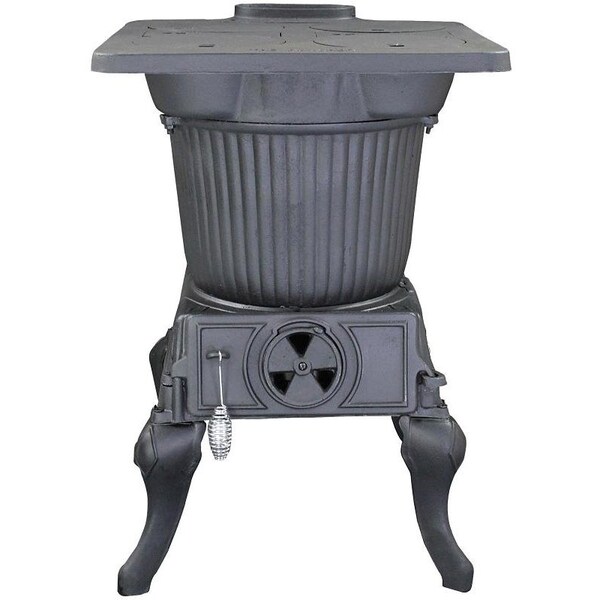 Vogelzang Rancher, 24 in W, 20 in D, 28 in H, 60,000 Btu Heating, Iron,  Black SR57E | Zoro