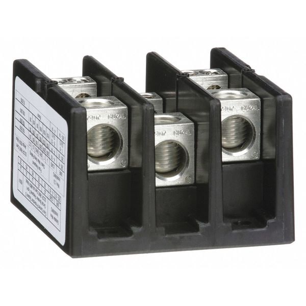 Square D Pwr Dist Block, 175A, 3P, 4P Secndry, 600VAC, Width