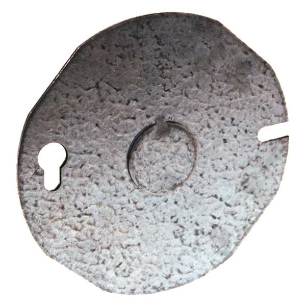 Raco Electrical Box Cover, Ceiling Box Type, 1 Gang, Round, Galvanized