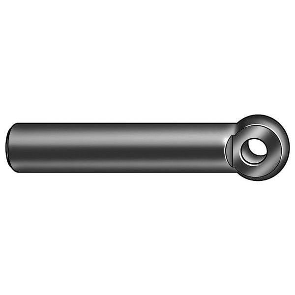 Zoro Select Eye Bolt With Shoulder, 5/8"-11, 4-1/16 in Shank, 5/8 in ID, Steel, black oxide Z0044