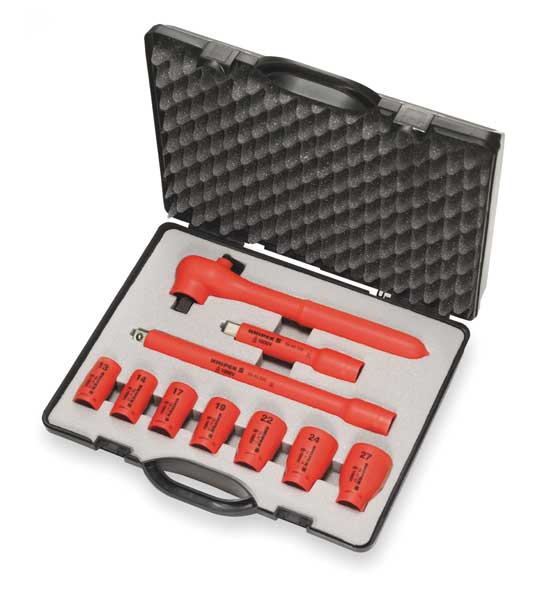 Knipex Insulated Socket Wrench Set, 10 pc. 98 99 11 S5