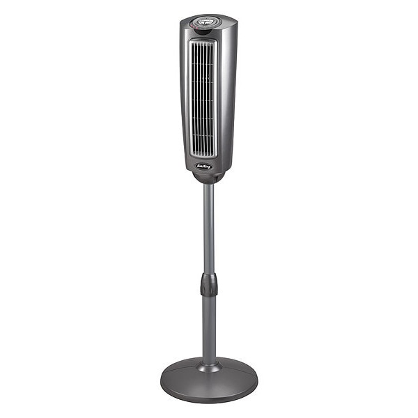 Air King 3-1/2" Tower Fan, Oscillating, 3 Speeds, 120VAC, Remote Control 9535