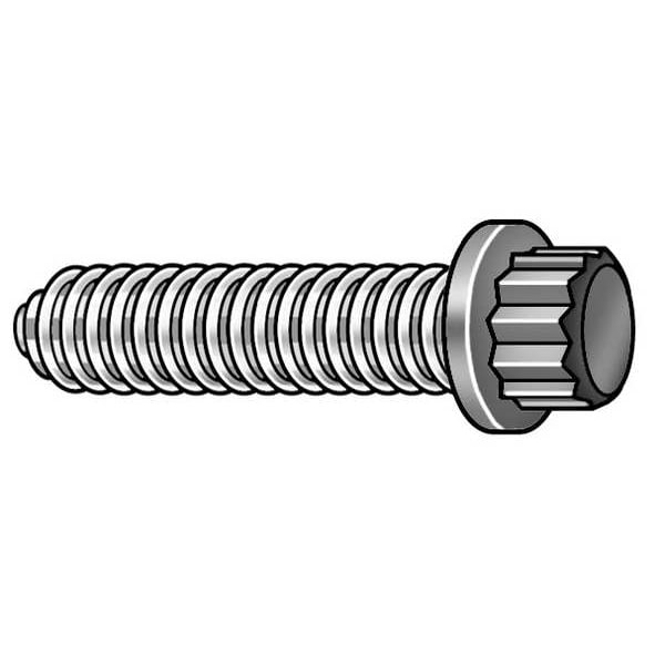 Zoro Select Grade 9, 3/4"-10 Flange Bolt, Plain Alloy Steel, 2 in L, 90 PK 4RWY5