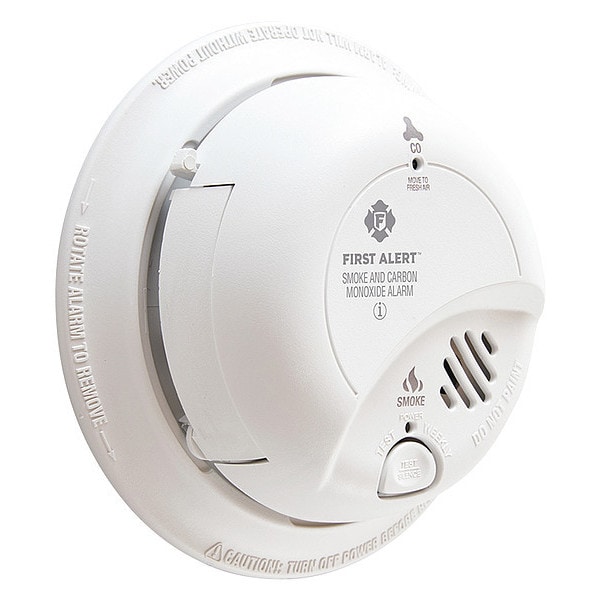 Brk Carbon Monoxide and Smoke Alarm, Electrochemical, Ionization Sensor