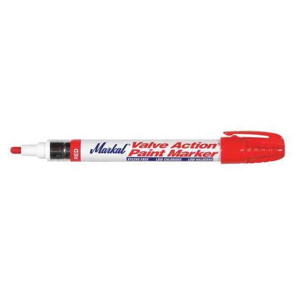 Markal Paint Marker, Medium Tip, Red Color Family, Paint 96822