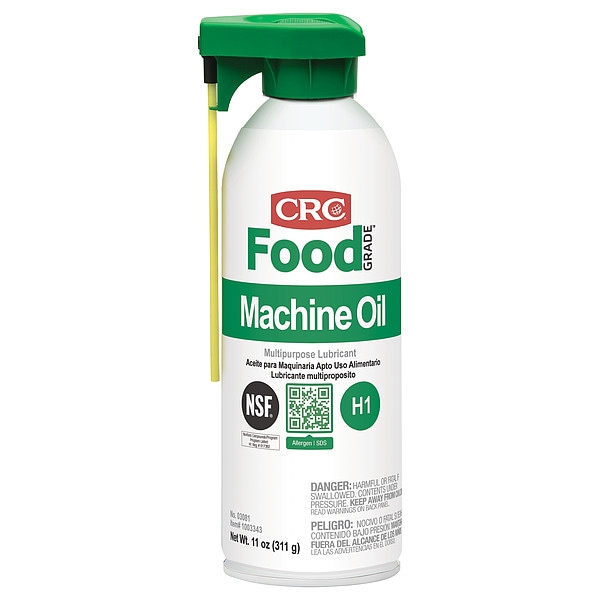 Crc Food Grade Machine Oil, H1 Food Grade, 32 to 300 Degrees F, 16 Oz