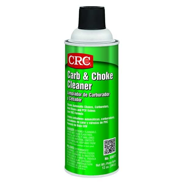 Crc Carburetor and Choke Cleaner, Aerosol Spray Can, 16 oz, Solvent