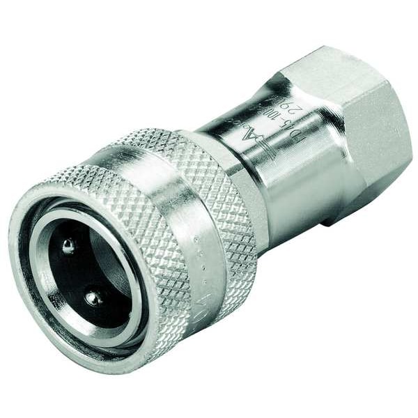 Aeroquip Hydraulic Quick Connect Hose Coupling, Steel Body, Push-to-Connect Lock, 1-11 1/2 Thread Size FD45-1003-1616