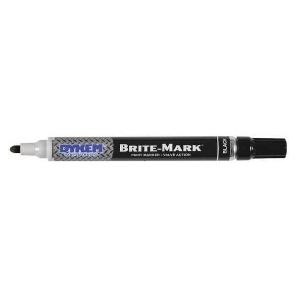 Dykem Permanent Paint Marker, Fiber, Medium Tip Size, Black 84002