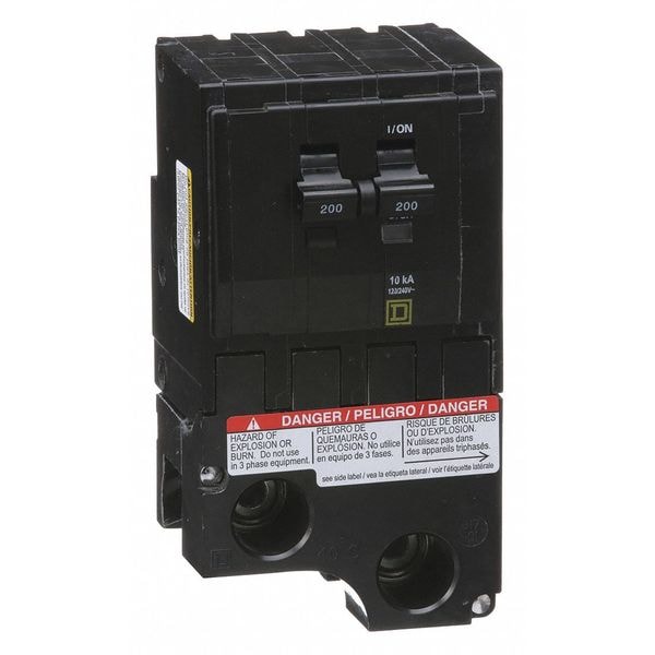 Square D Miniature Circuit Breaker, QO Series 200A, 2 Pole, 120/240V AC