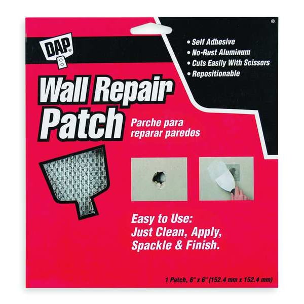 Dap Wall Repair Patch, SelfAdhesive, 6 x 6 In 9146 Zoro