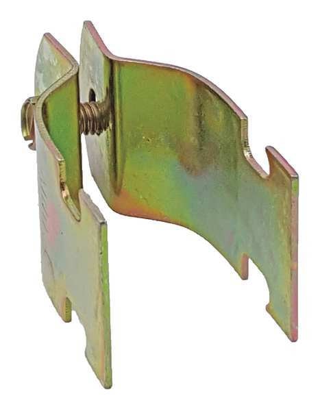 Zoro Select Channel Pipe Clamp, 3/4 In, Gold, PK10 V111 3/4Y