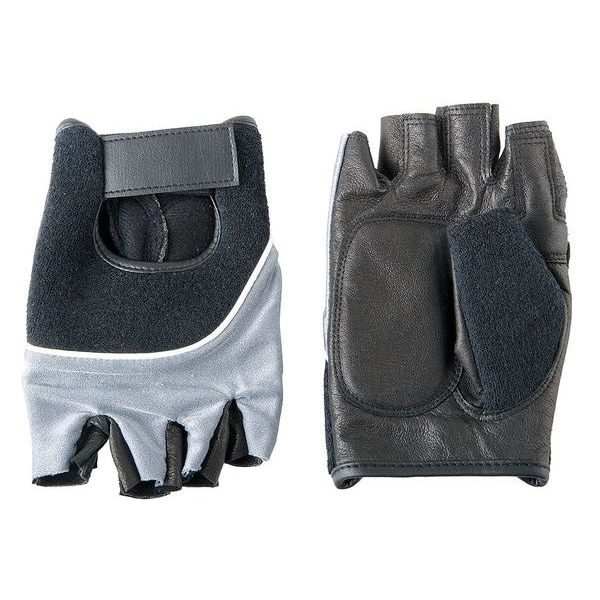Condor Anti-Vibration Gloves, M, Blk/BL/Silver, PR 2HEW6