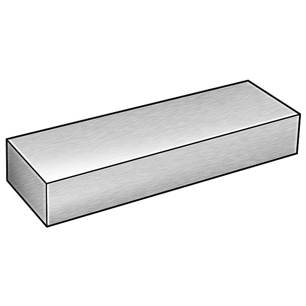 Zoro Select Carbon Steel Rectangular Bar, 8