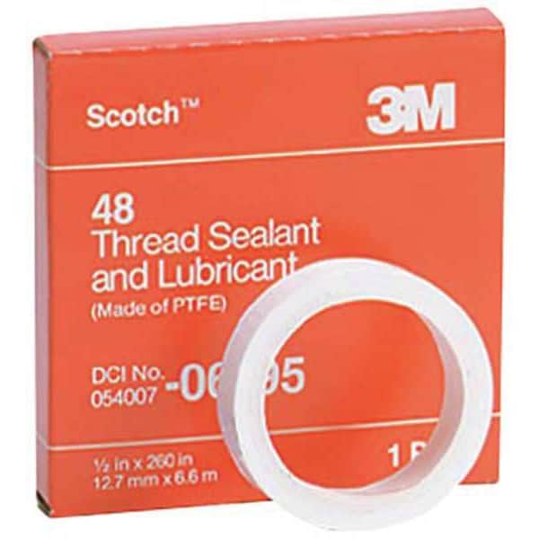 3M Thread Sealant and Lubricant Tape, PK12 481/2"x520 Zoro
