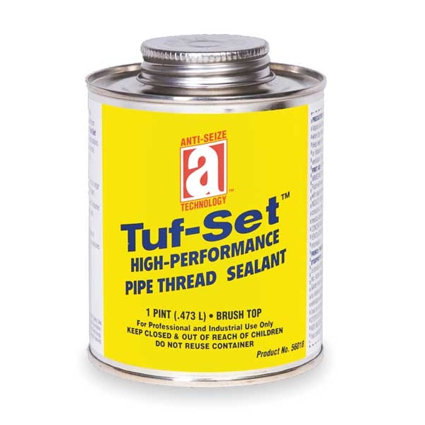 Anti-Seize Technology Pipe Thread Sealant 9.6 fl oz, Brush-Top Can, Tuf-Set, Blue, Paste 56008