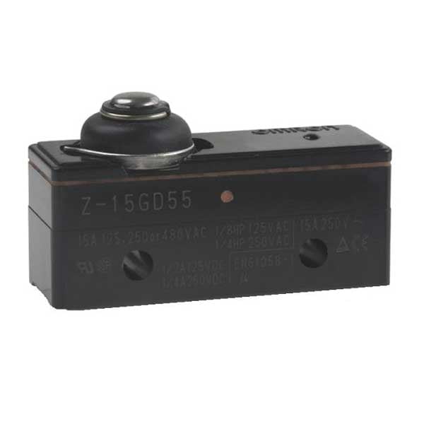 Omron Snap Action Switch, Plunger, Short Actuator, SPDT, 15 A