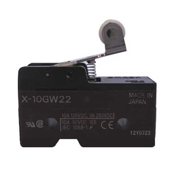 Omron Industrial Snap Action Switch, Hinge Roller, Lever, Short Actuator, SPDT X-10GW22