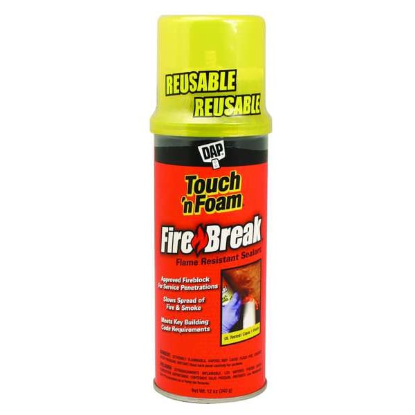 Dap Fire Barrier/Insulation Spray Foam Sealant Kit, Aerosol Can, Orange