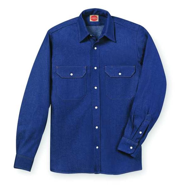 Vf Imagewear Long Sleeved Shirt Wstrn, Blue Dnm, 100 perCtn, 4XL SD78DN RG 4XL