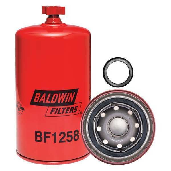 Baldwin Filters Fuel Filter, 7-7/16 x 3-11/16 x 7-7/16 In BF1258