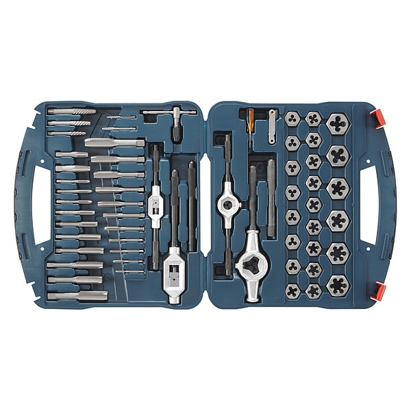 Vermont American Tap and Die Set, 5/16 to 3/4 In, 58 pc BTD58S