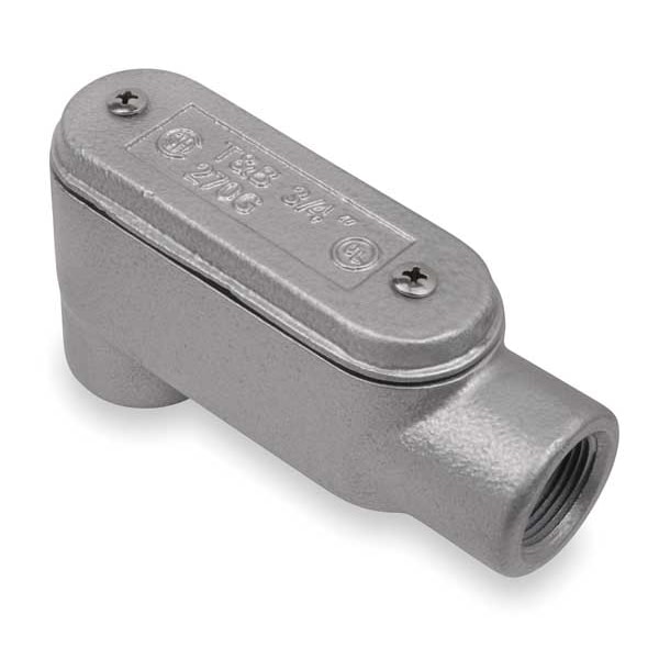 Abb Installation Products Conduit Outlet Body w/Cover, Iron, LB LB27CG
