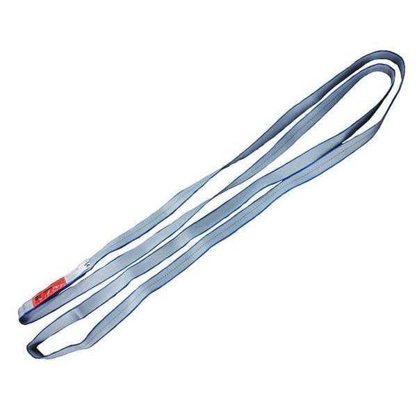 Dayton  Sling, Endless Type 5, 8 ft L, 1 in W, Polyester, Gray