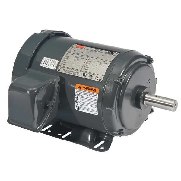 Dayton 3-Phase General Purpose Motor, 1 HP, 143-5T/56HZ Frame, 230/460V AC Voltage, 1,755 Nameplate RPM 2NKX4