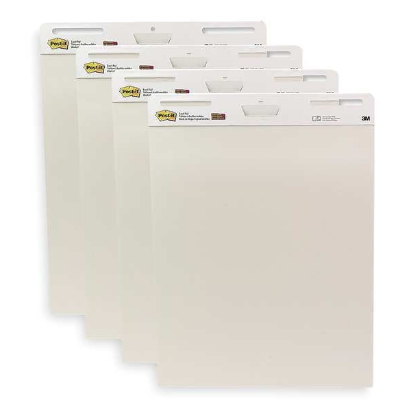 Post-it Self-Stick Easel Pads, White, 25 x 30 - 4 count