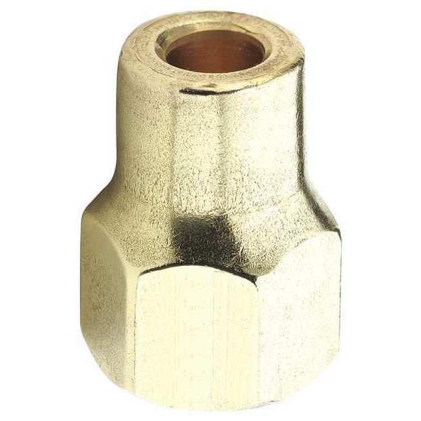 Parker Long Forged Nut, 45 deg., Brass, Tube, PK10 14FL-4 | Zoro