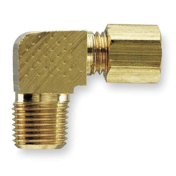 Parker 1/2" Compression x MNPT Brass 90 Degree Elbow 10PK 169C-8-8